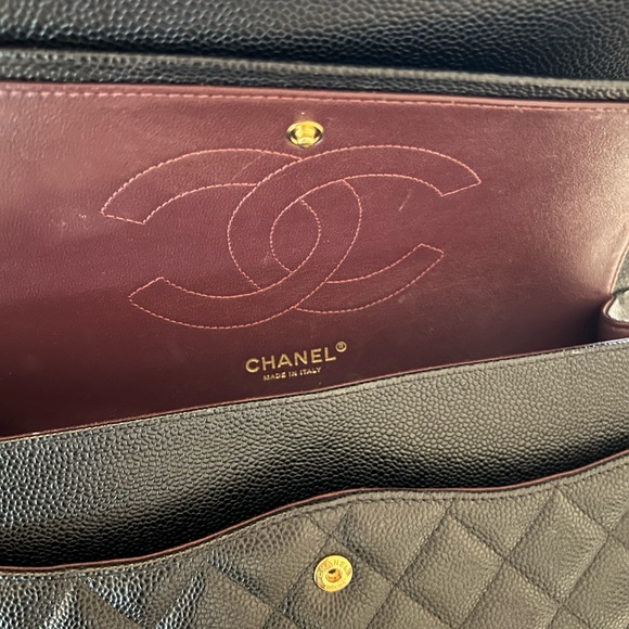 ‼️SOLD‼️Mint condition Chanel Classic Double flap Jumbo black caviar with gold - Picture 7 of 8